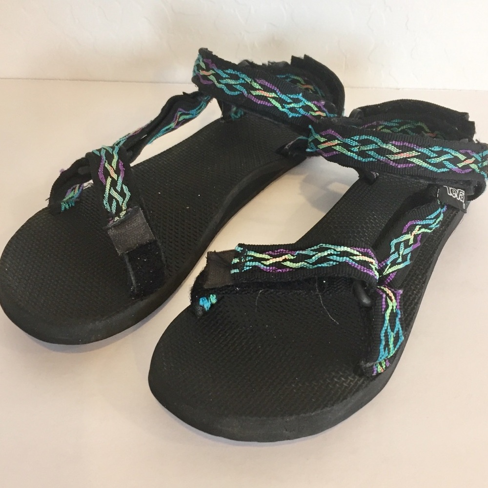 Vtg Teva Strappy Rainbow Sandals 9